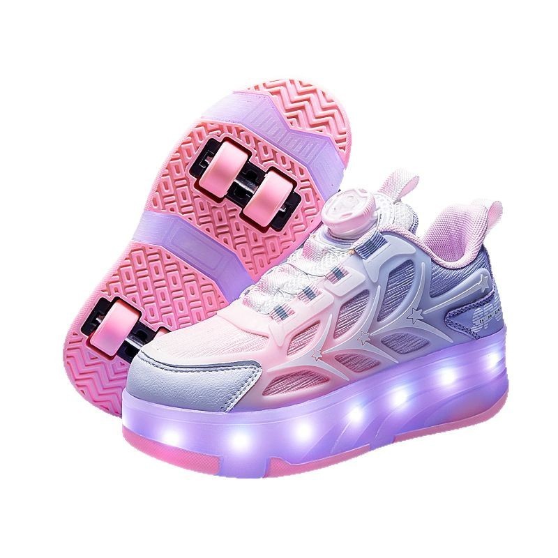 女の子用の安い四輪ホバーボード、発光ホイールシューズ、卸売子供用二列ローラースケート、男の子用スポーツスケート|undefined