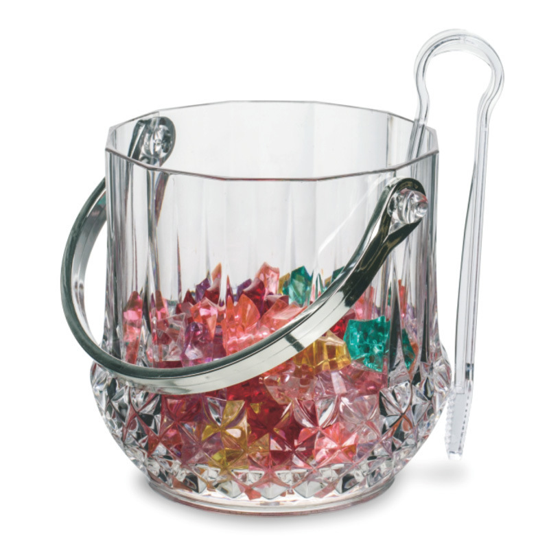 不鏽鋼帶齒冰夾 ktv酒吧自助燒烤食品夾子迷你塑料簡便冰桶夾