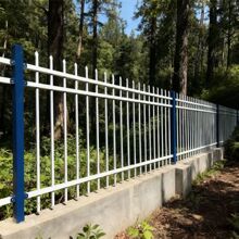 蓝白护栏围墙栏杆户外防腐防锈定制小区铁艺围栏乡村庭院栅栏隔离