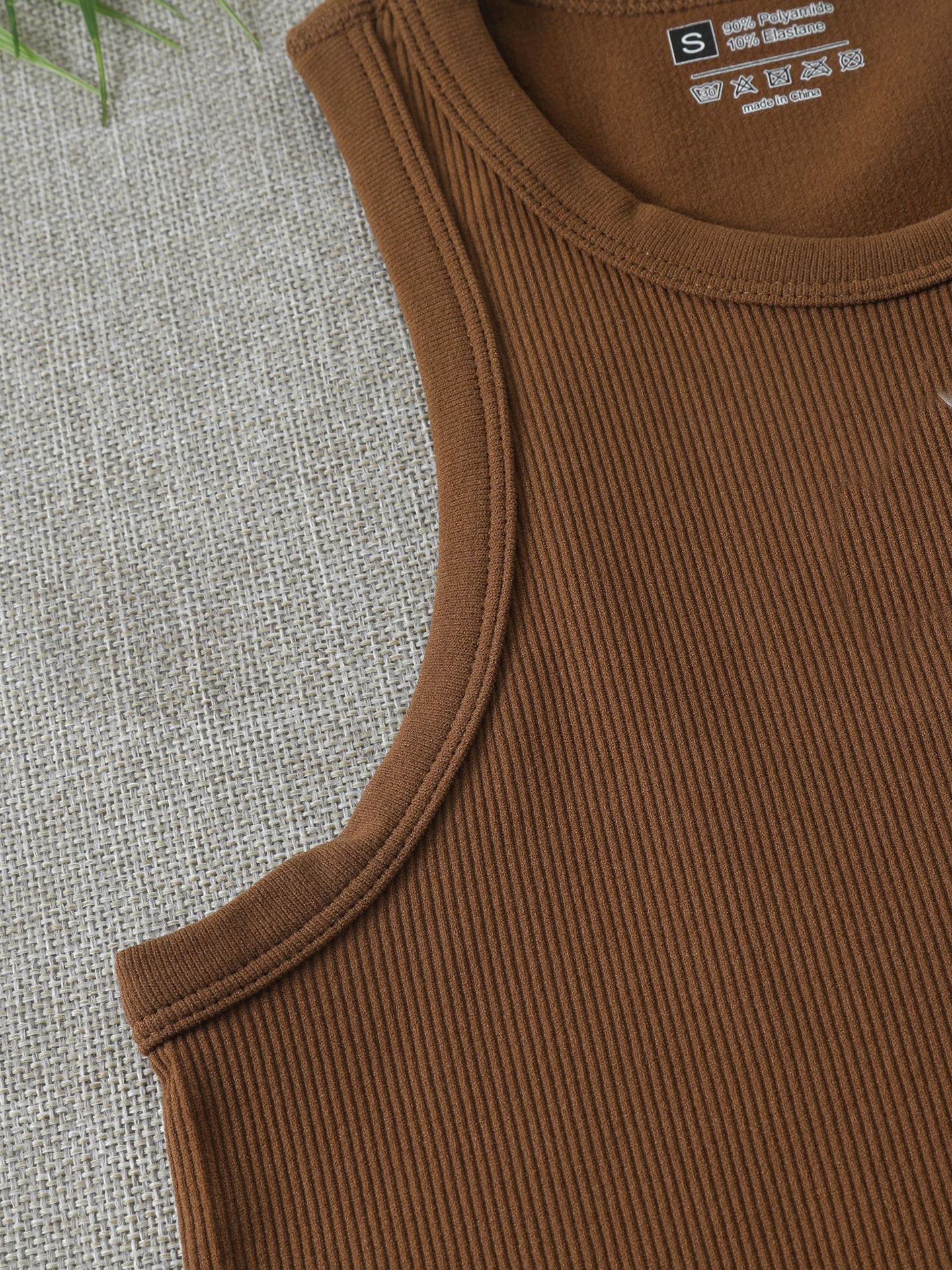 Dames geribde gebreide tanktop slim fit longline camisole voor laagjes_voghion.com