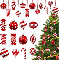 クリスマスキャンディー掛け木製クリスマスミントアメキャンディー杖飾り紅白木飾り家庭装飾