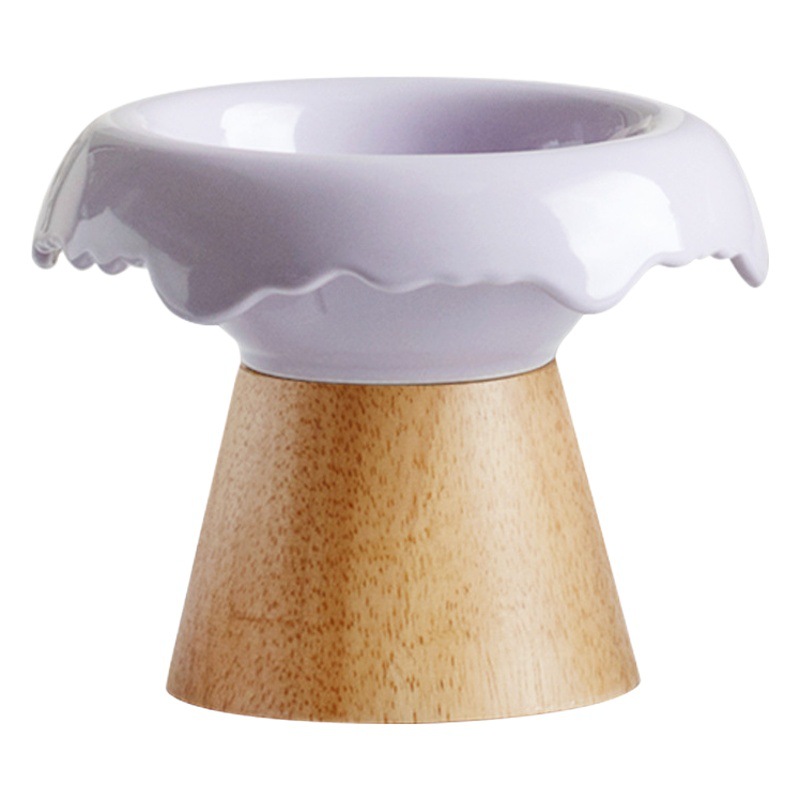 Cuenco de cerámica creativo transfronterizo del gato tazón para mascotas alto pie antidetonante tazón de comida para gatos cuenco de comida para perros cuenco oblicuo de protección del cuello de la boca