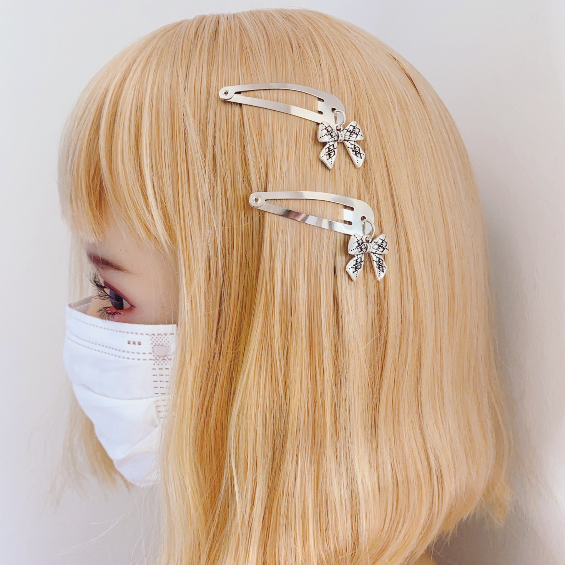 14g Weight Charm Hair Clips Hair Accessories Type 1 Pair Quantity Holiday, Street Occasion Alloy Material Bow Knot Pattern All Seasons Season Women's Gender Y2K, Sweet Style Y2K Sweet Women's Bow Knot Alloy Charm Hair Clips 3