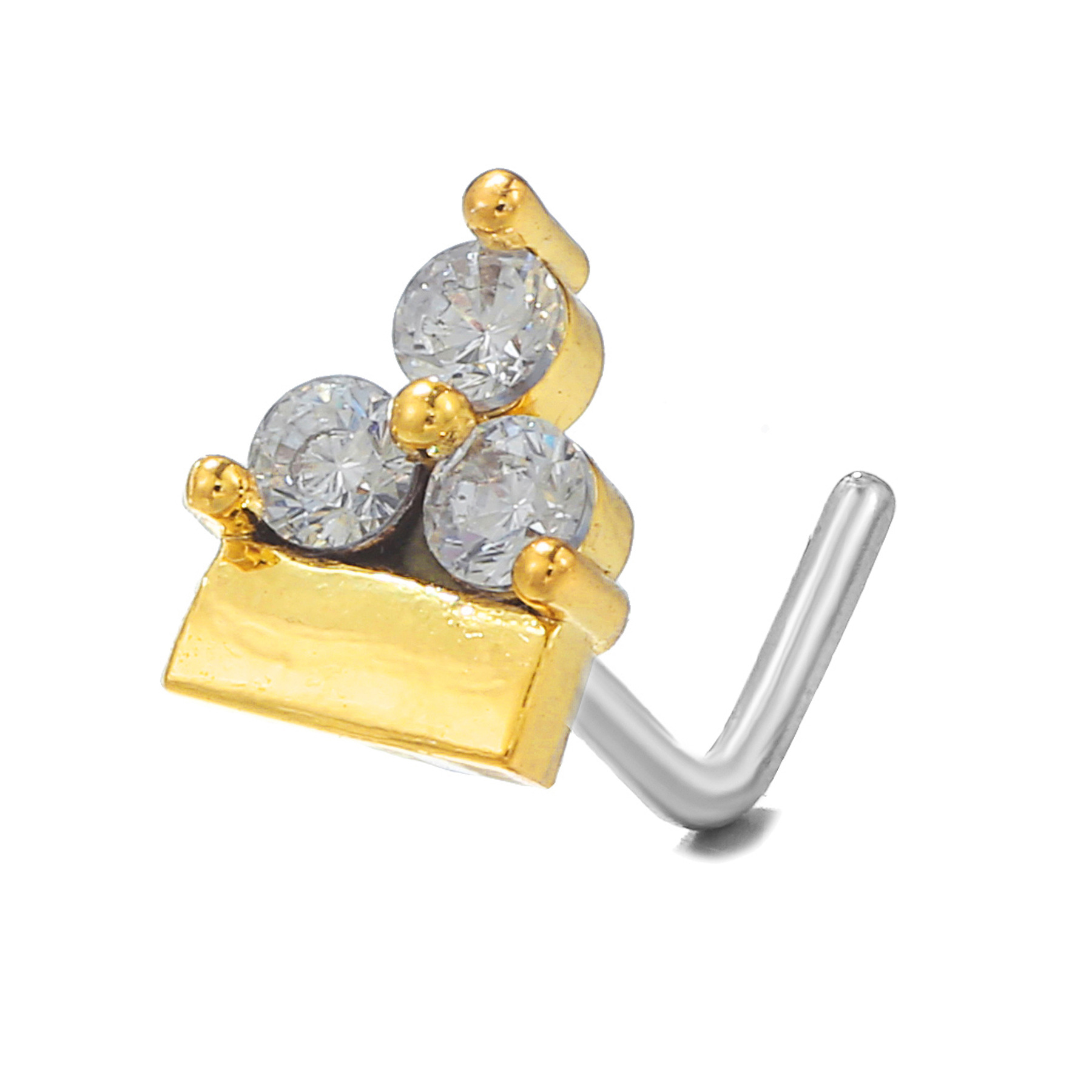 Fashion Geometric Copper Plating Zircon Nose studs 1 Piece