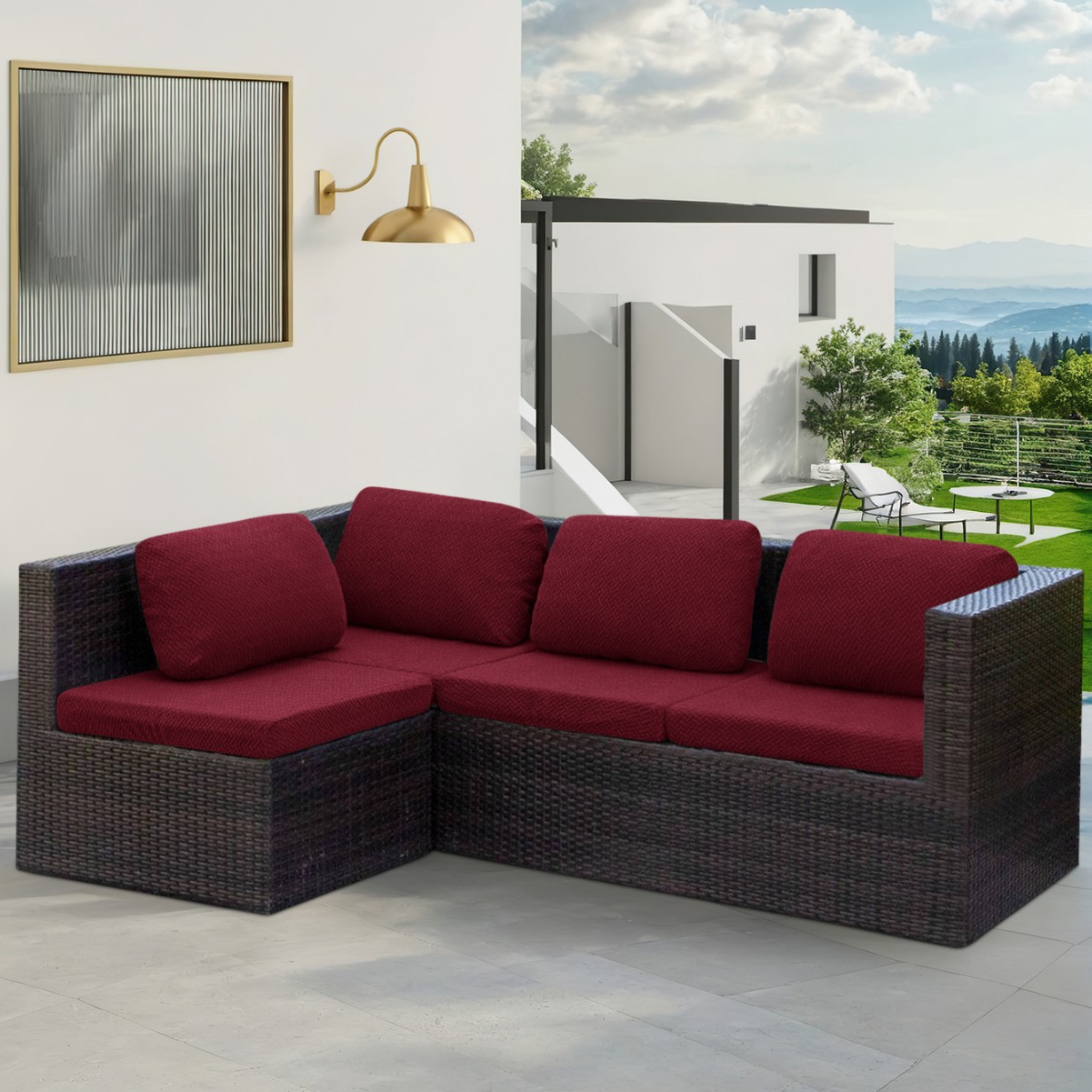 Punto transfronterizo al por mayor jacquard elástico en forma de T funda de cojín de sofá con todo incluido funda de sofá