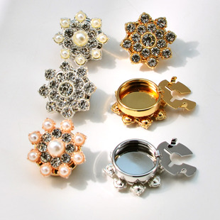 Button cover Factory Cross-border Shirt Cufflinks Cuff Oil Drop Flower Jewelry Diamond Button Set