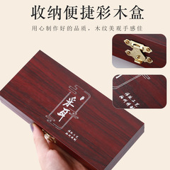 Wooden box ear-picking tool set of 20 pieces, ear-picking spoon, ear-picking goose feather stick buckle with light, visible and luminous ear-picking spoon