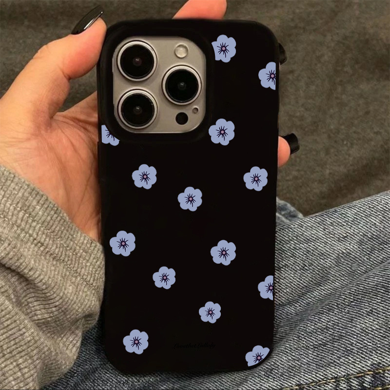 Full Screen Blue Jasmine Mobile Phone Case for iphone15promax Apple 14 11 New 15pro Cute 12