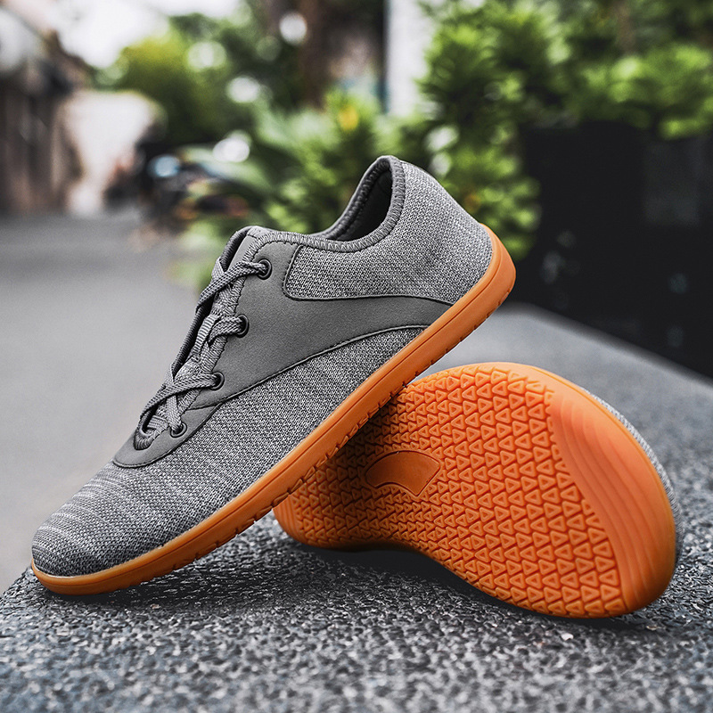 Nuevos zapatos casuales transfronterizos de cabeza ancha descalza con suela suave antideslizante zapatos deportivos transpirables para caminar zapatos de ejercicio para correr en bicicleta