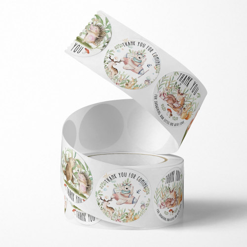 Round cartoon decorative label cute hand-painted animal sticker simple ins internet celebrity sealing sticker 500 stickers/roll