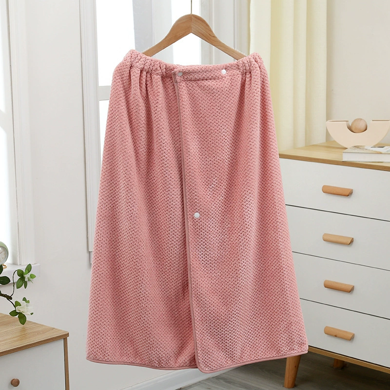 Ананасовая решётка Коралловый бархатная юбка для ванной Женский салон красоты Домашняя ванна Пляжное полотенце обертывание груди с пряжкой для взрослых утолщение воды