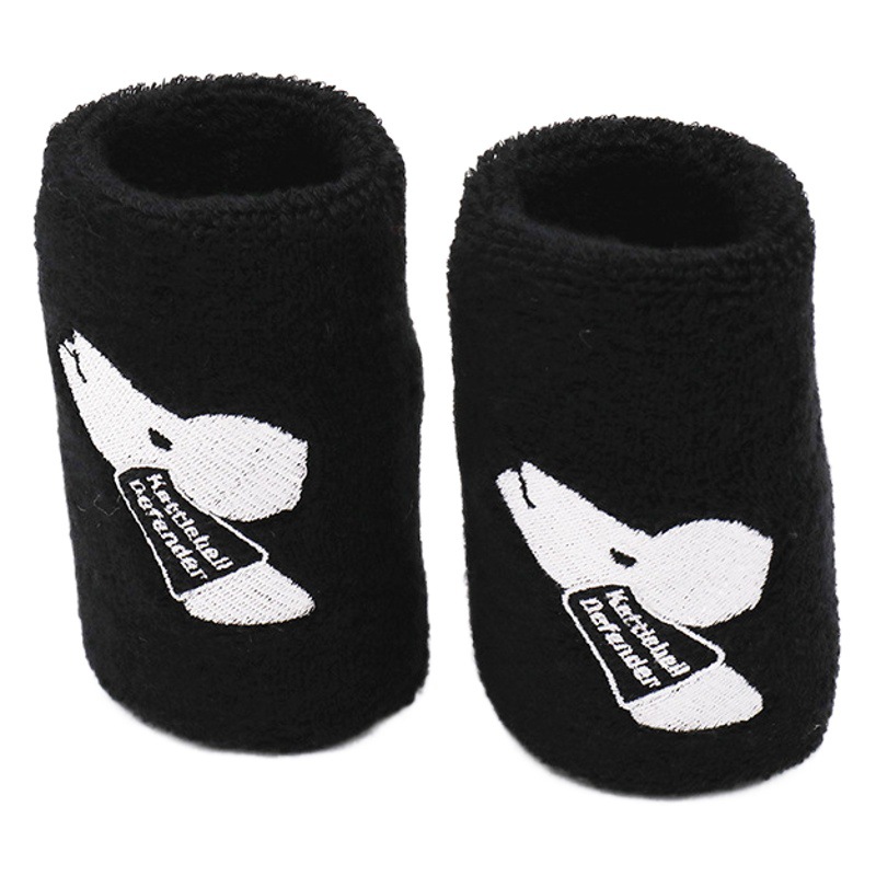 Kettlebell wristband cotton material sweat-absorbent containing PP hard plastic support to protect the wrist soft sweat-absorbent comfortable wristband