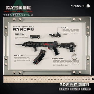 铄捷 三角洲周边 腾龙突击步枪金属枪模型武器相框摆件小号拆卸枪