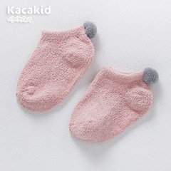 防滑寶寶地板秋季童襪兒童加厚保暖嬰兒襪子23年A類珊瑚絨睡眠襪