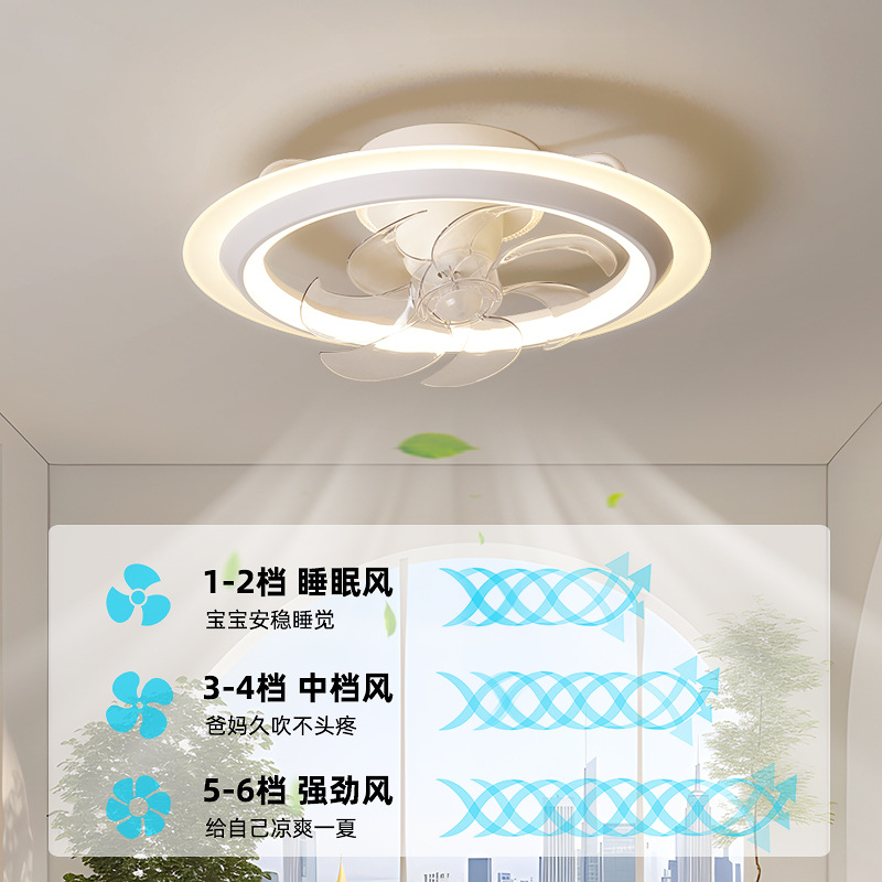 [Selección estricta] lámpara de ventilador 2025 nuevo estudio moderno simple 360 grados cabeza silenciosa lámpara de techo de la habitación de niños