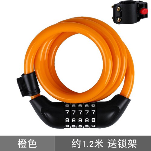 566 lock bicycle lock electric vehicle five-digit password lock mountain bike strip wire ring lock anti-theft riding equipment
