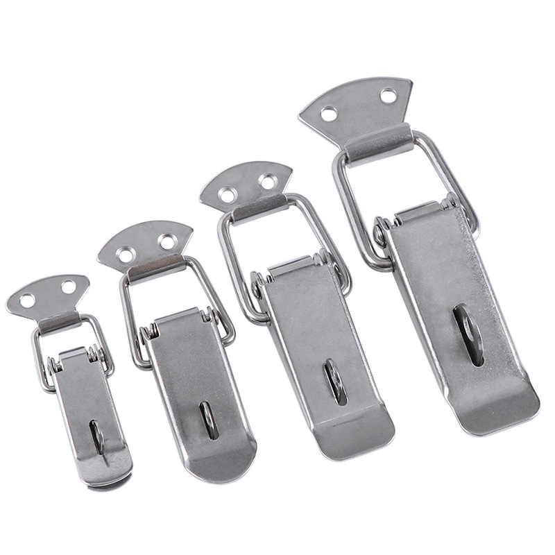 Stainless steel 304 buckle lock buckle fixed hook tool box buckle door buckle small buckle spring duckbill buckle
