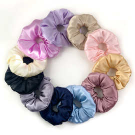 真丝枕头大肠发圈2025新款桑蚕丝填充发圈发绳头饰大号扎头发头花