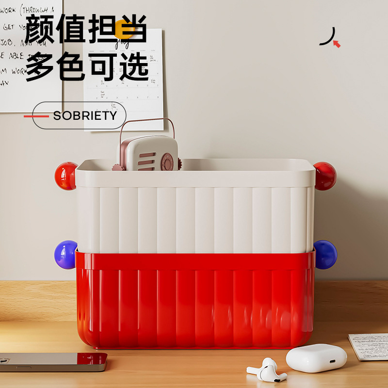 Caja de almacenamiento de dopamina Caja de escritorio Cesta de bocadillos Acrílico Papelería Cosméticos Cesta de almacenamiento