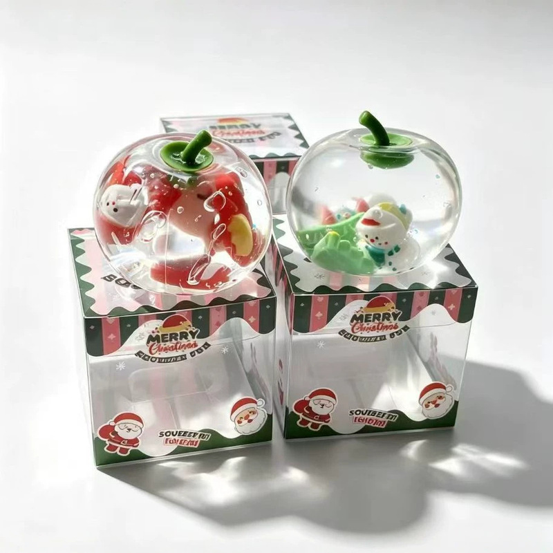 Brand new popular item: Vaseline Apple Squishy Toy, Christmas style, transparent and beautiful, stress-relief toy for indoor decoration
