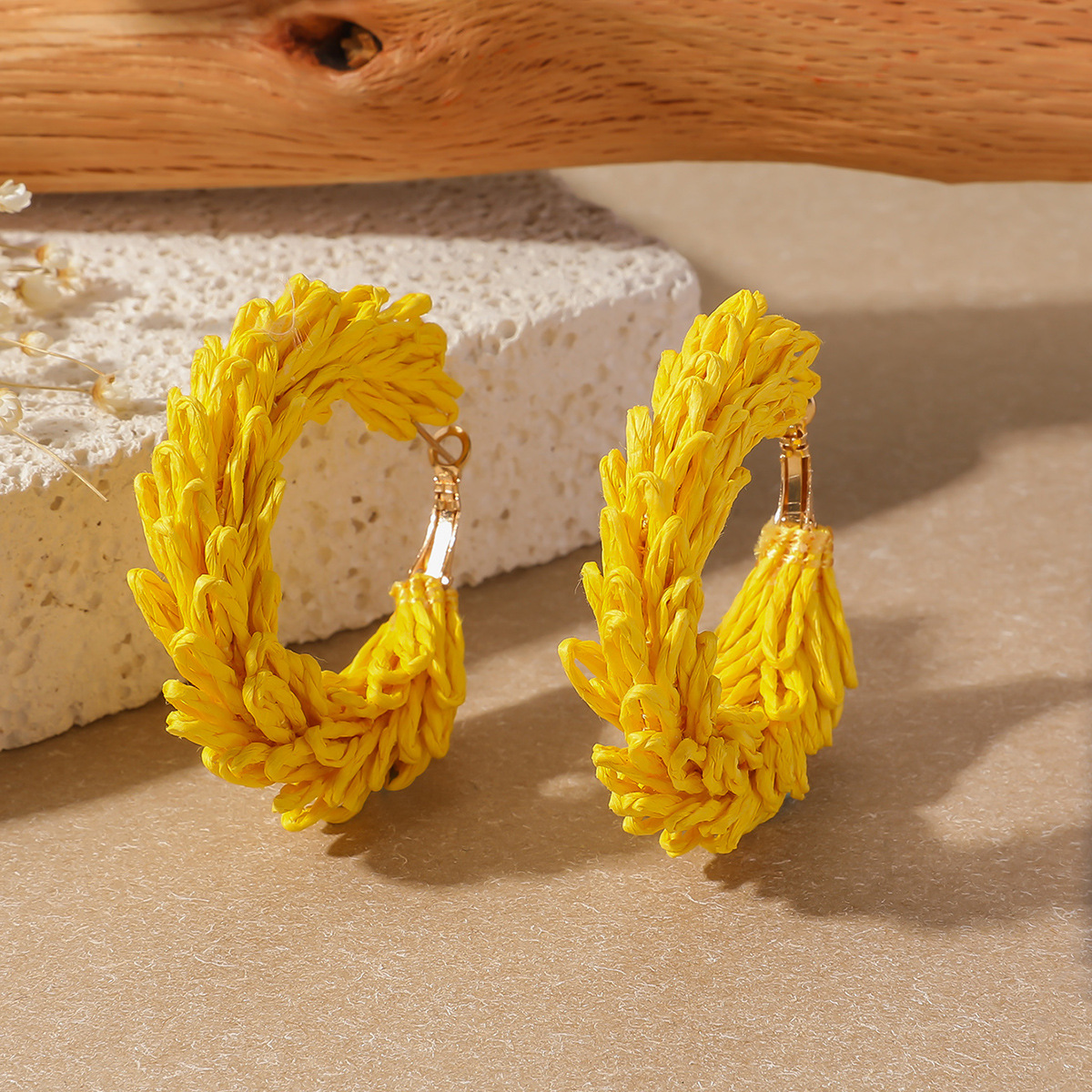 11g Weight 304 Stainless Steel Ear Needle Material Earrings Classification 1 Pair Quantity Holiday, Travel Occasion raffia Material Geometric Pattern All Seasons Season Women's Gender Vacation, Simple Style Style 1 Pair Vacation Simple Style Geometric Raffia Earrings 16