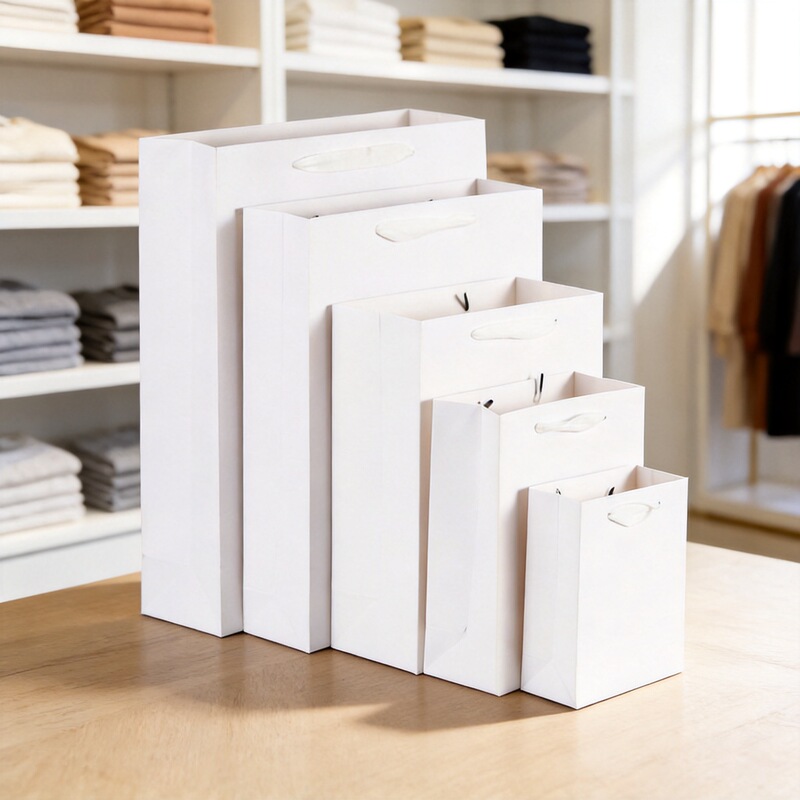 Vertical white cardboard packaging bag clothing handbag gift bag jewelry glasses paper bag hand bag spot wholesale Vertical white cardboard packaging bag clothing handbag gift bag jewelry glasses paper bag hand bag spot wholesale