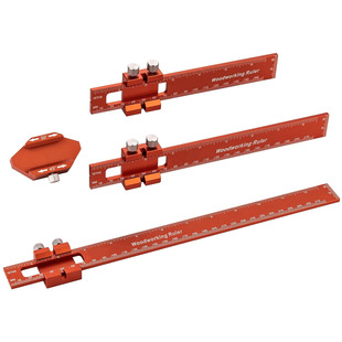 Woodworking scribing ruler stopper aluminum alloy T-shaped ruler woodworking scribing locator multi-function measuring aid