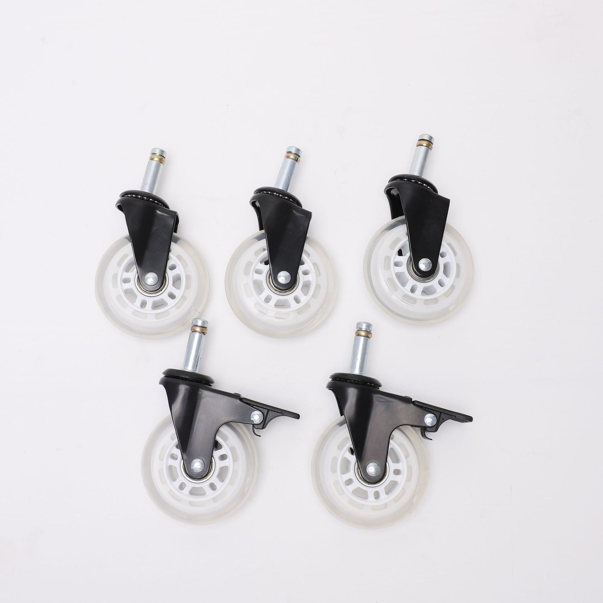 with Brake Swivel – Bohe Car cleaning tools - transparent-white-pu-wheel-2-brake-3-universal