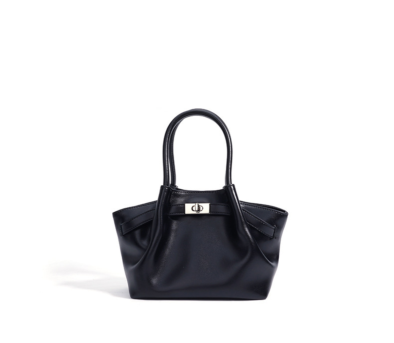 Casual Leather Soft Dumpling Bag Versatile Commuter Handbag_voghion.com