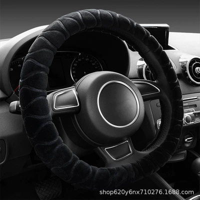 Cover Unisex Velvet Lavida – Steering wheel cover - d-type-black-38cm