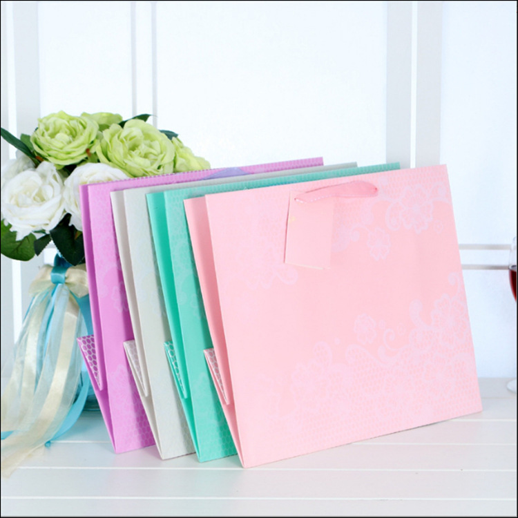 31x26x12单面喷绒手提袋 拎袋 礼品袋 纸袋购物袋 内衣收纳包装袋