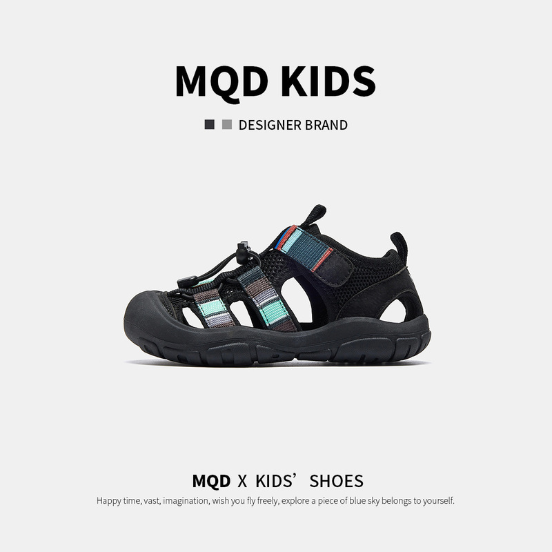 Mqd/Maqidun Boys' Sandals 2026 Summer Outdoor Closed-Toe Sports Sandals Beach Shoes for Water Play and Running for Boys