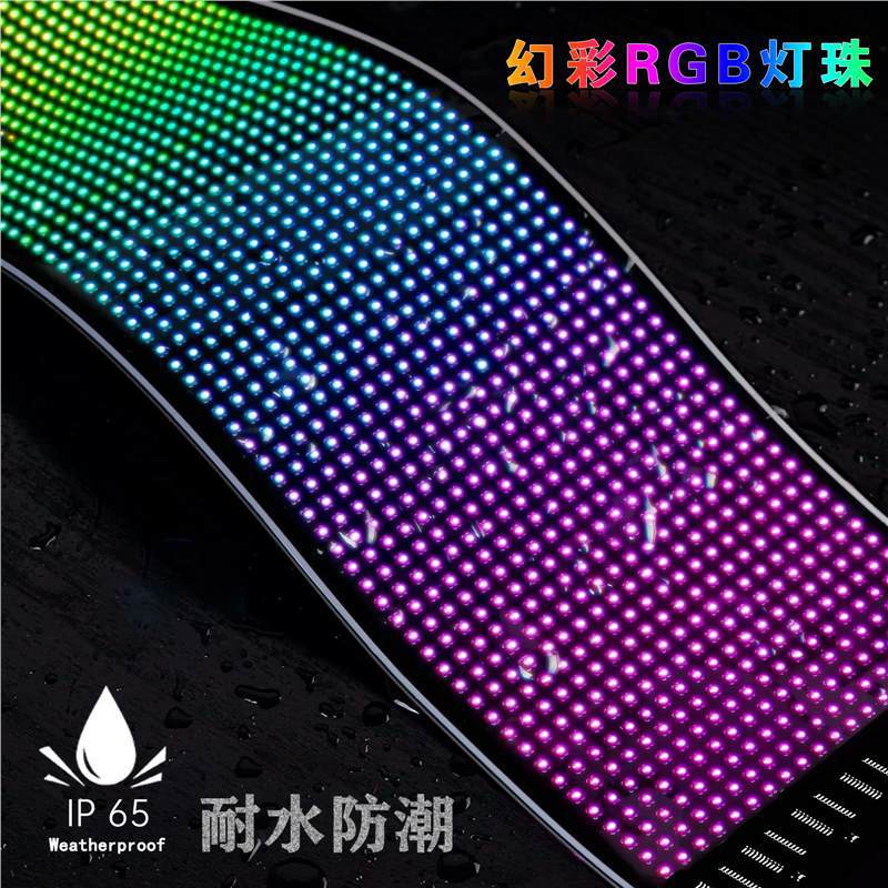 Vehicle flexible display LED soft screen APP Bluetooth LED advertising screen rear window fun expression interactive waterproof screen
