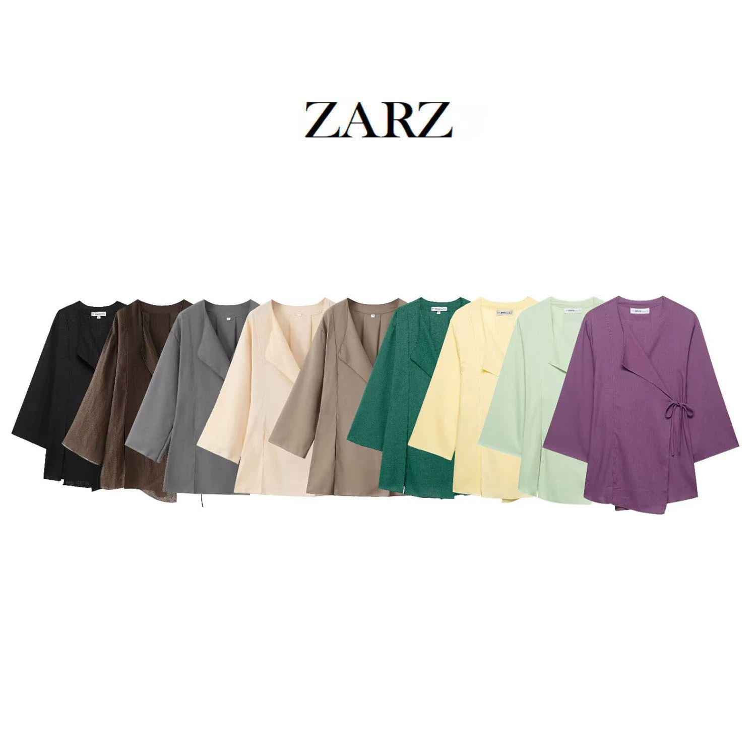 Домашняя одежда в европейском и американском стиле ZARZ, новая женская мода casual линия кимоно перекрестная куртка 6078572