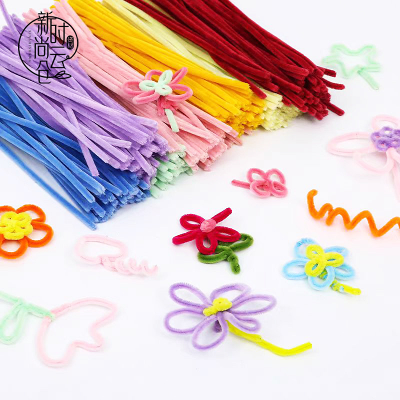 六一儿童节马卡龙扭扭棒花束手工diy鲜花材料包加密毛根创意礼物