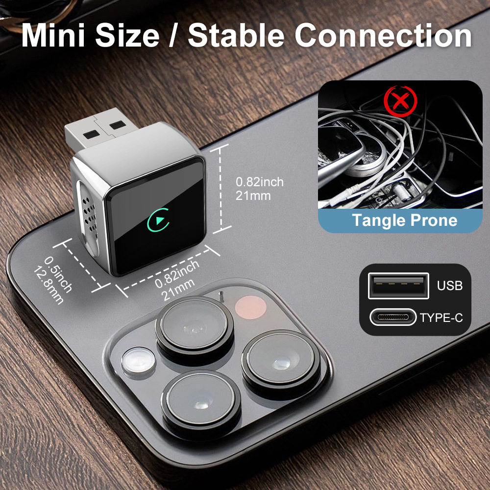 Cross-Border Carplay Box Suitable for Apple and Android, 2-in-1 Wired to Wireless Car Connectivity Smart Box