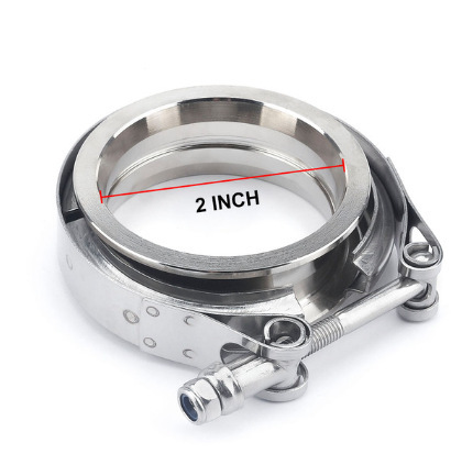 Tax-Included Stainless Steel 304 Flange Clamp V-Type American-Style Pipe Clamp Automotive Exhaust Pipe V-Type Clamp Set
