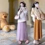 秋冬季波点套头孕妇吊带裙