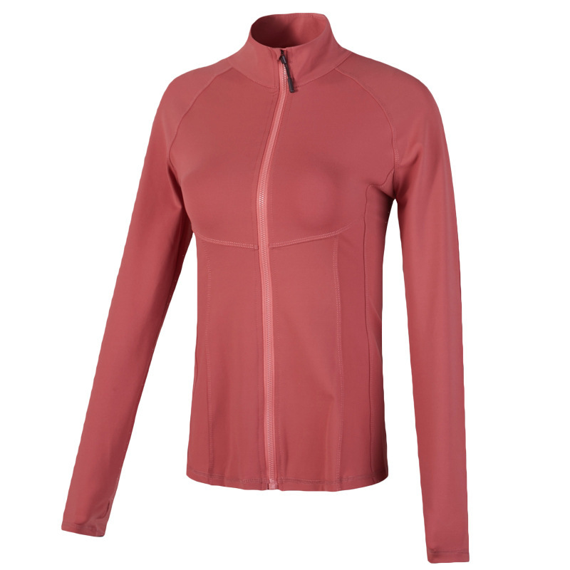 Song Station Cross-border Sports Jacket Women's Slim Look Handsome Jacket Stand Collar Running Zipper Cardigan Yoga Top Running Healthy Song Station Cross-border Sports Jacket Women's Slim Look Handsome Jacket Stand Collar Running Zipper Cardigan Yoga Top Running Healthy