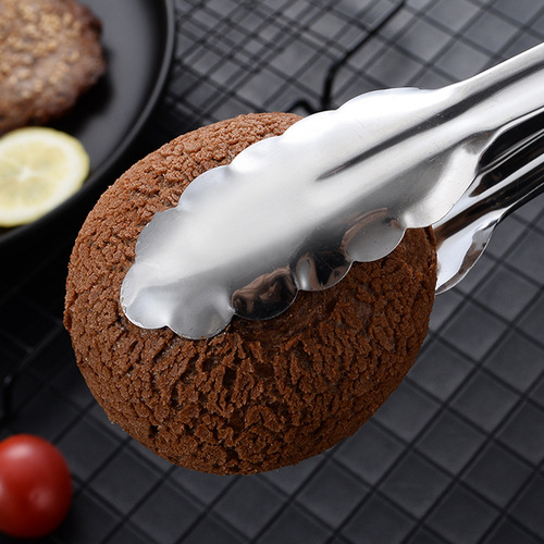 Kitchen small tools stainless steel food tongs household steak bread dessert barbecue tongs restaurant bar ice cube tongs