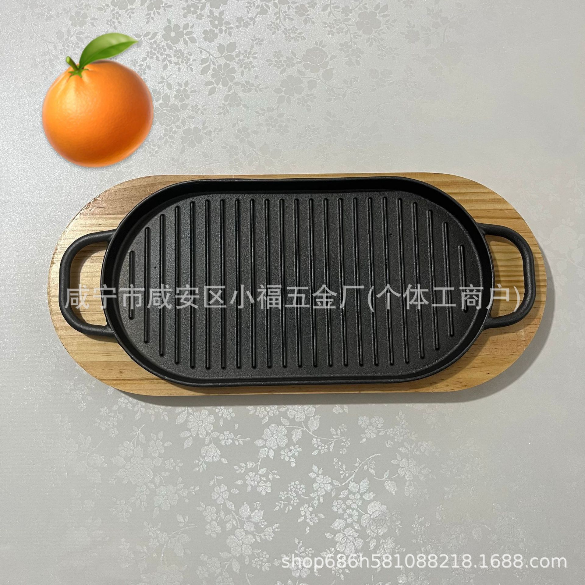 Plancha de hierro para asar carne, placa de hierro fundido para barbacoa, plancha de hierro para asar carne, sartén para pescado a la parrilla, sartén de hierro para freír, sartén plana redonda, sartén de hierro fundido.