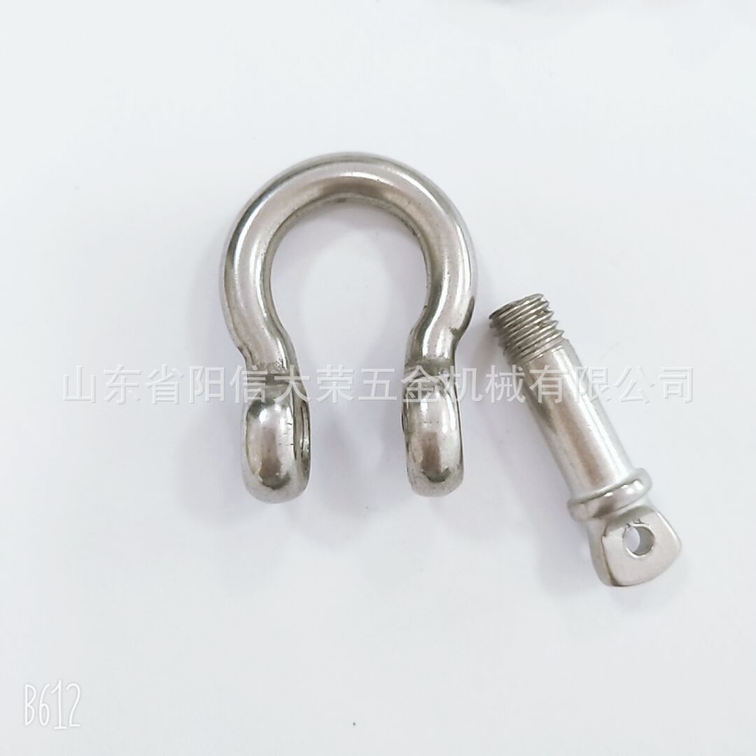 厂家发货船用不锈钢索具钢丝绳配件美式304弓型卸扣保险卸扣现货