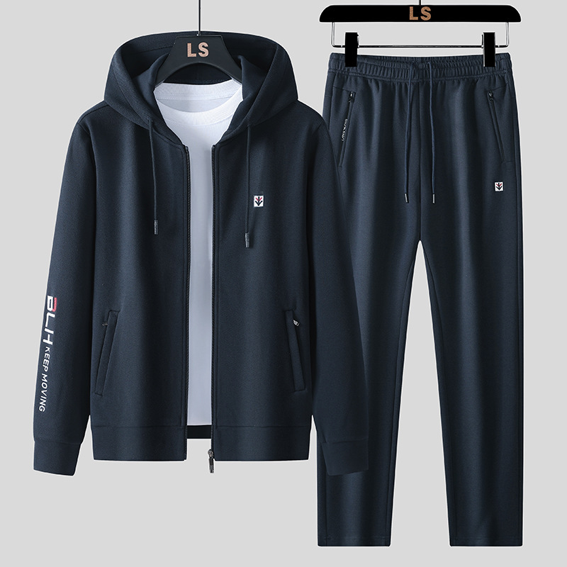 Space Cotton 2025 New Sports Suit Men's Spring Classy Casual Sweatshirt Hooded Embroidered Spring & Fall Clothing