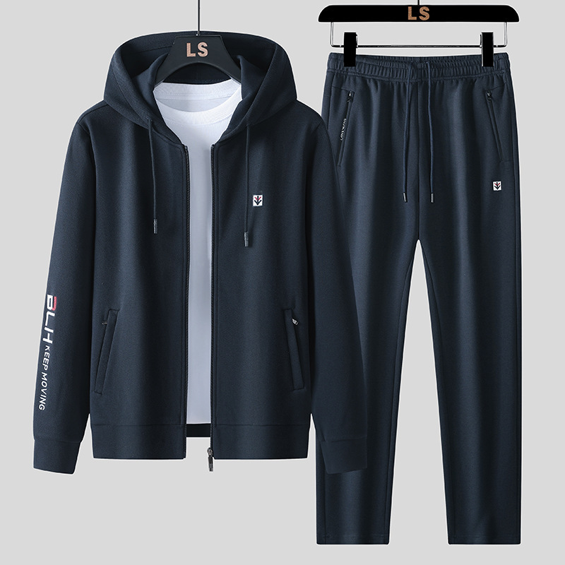 Space Cotton 2025 New Sports Suit Men's Spring Classy Casual Sweatshirt Hooded Embroidered Spring & Fall Clothing