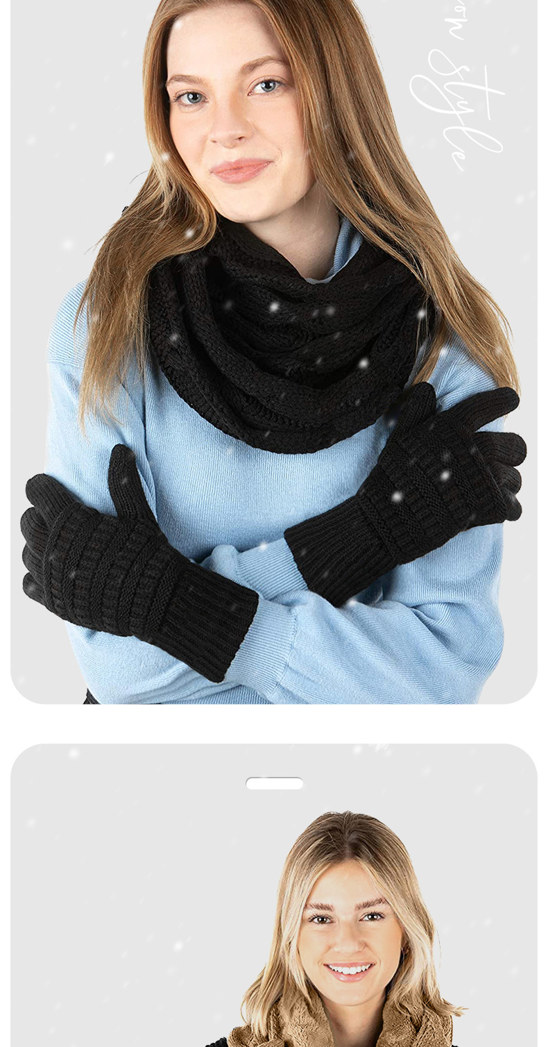 Polyacrylonitrile Fiber Fabric Fashion Style Unisex Fashion Solid Color Gloves
