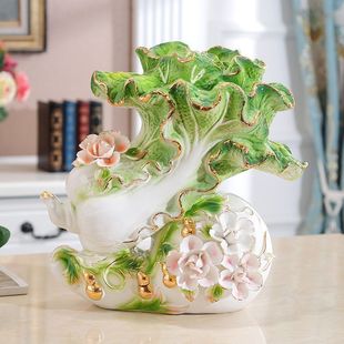 Cabbage Ornaments Ceramic Decorations Crafts Living Room Tv Cabinet Wine Cabinet Wedding Gift Moving to New Home Creative Gift
