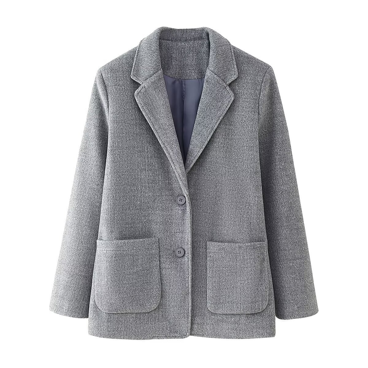 Cross-border women's clothing 2026 autumn/winter new European and American style Amazon fashion temperament casual versatile woolen suit jacket
