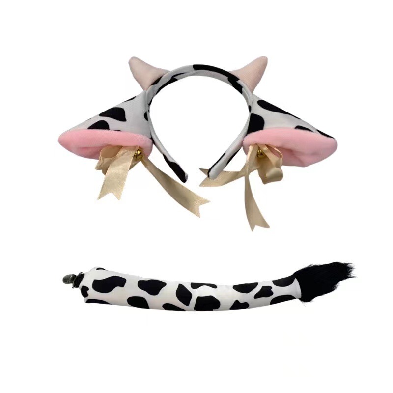 Halloween Animal Hair Hoop Cross Border Cow Ear suit Headband Cartoon Cute Children Mavericks Headwear Wholesale Halloween Animal Hair Hoop Cross Border Cow Ear suit Headband Cartoon Cute Children Mavericks Headwear Wholesale