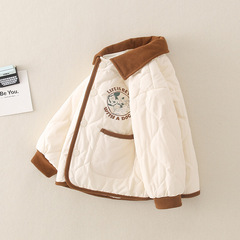 春季新款新生兒上衣外套嬰兒衣服寶寶加厚棉服保暖衣小童外出服