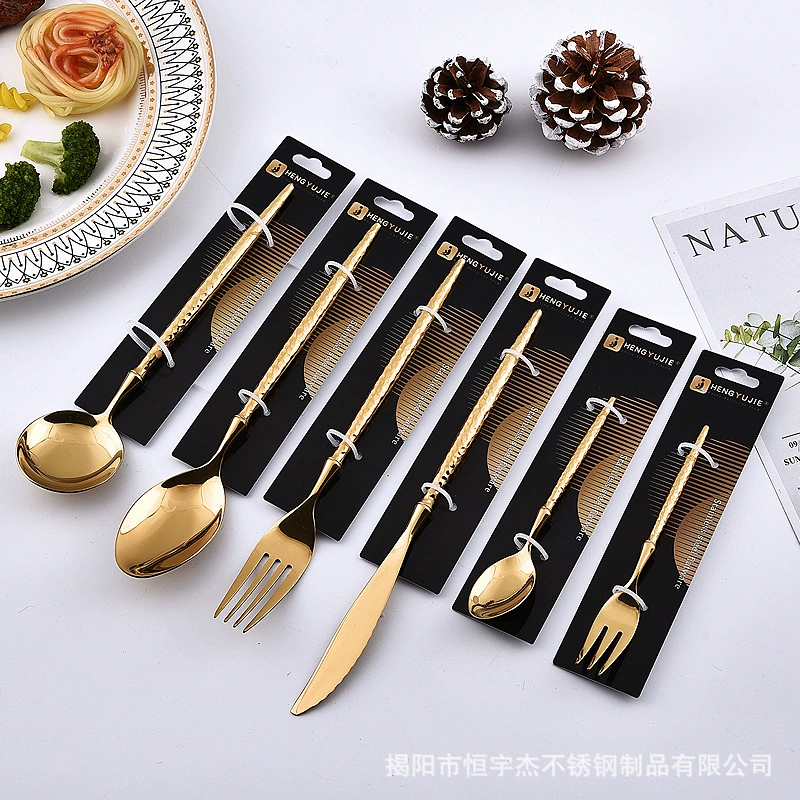 Tableware stainless steel, set for hotel, 6 pieces